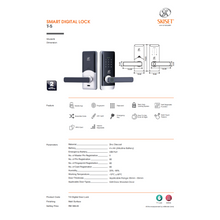 将图片加载到图库查看器，SKISET Smart Digital Lock T-5
