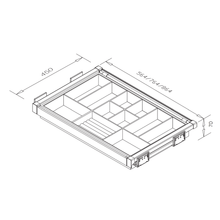 将图片加载到图库查看器，MIRAI Jewelry Organizer With Soft Close Slide (Dark Grey)
