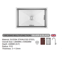 Muatkan imej ke dalam penonton Galeri, VULCANO SUS304 Stainless Steel Multifunction Sink [VMC5045/VMC6045/VMC6845/VMC7545]
