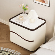 将图片加载到图库查看器，Zachary Minmalist Wave Marble Design Top Bedside Table
