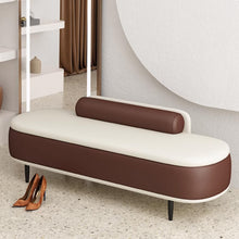 将图片加载到图库查看器，Milly Celebrity Fitting Room Pet Friendly PU Leather Bench
