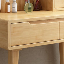 Muatkan imej ke dalam penonton Galeri, Eileen Natural Wood Dressing Table Set 0.6m to 0.8m
