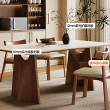 将图片加载到图库查看器，Darcey Sintered Stone Top With Solid Wood Base Dining Table
