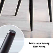 将图片加载到图库查看器，Fields Line Back Rest PU Leather Dining Chair
