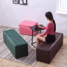 Muatkan imej ke dalam penonton Galeri, Catrin PU Leather Storage Bench Shoe Seat
