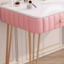 Muatkan imej ke dalam penonton Galeri, Marilyn Princess Style Gold Legs Dressing Table Set 0.6m to 1m
