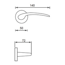 Muatkan imej ke dalam penonton Galeri, FRASCIO Solid Brass Lever Handle On Rose - Ibis 500-PR

