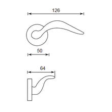 Muatkan imej ke dalam penonton Galeri, FRASCIO Solid Brass Lever Handle On Rose - Pavone 505-PR
