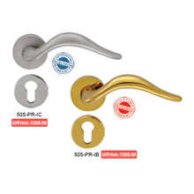 Muatkan imej ke dalam penonton Galeri, FRASCIO Solid Brass Lever Handle On Rose - Pavone 505-PR
