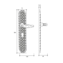 将图片加载到图库查看器，LIBRA Solid Brass Lever Handle on Plate 5519
