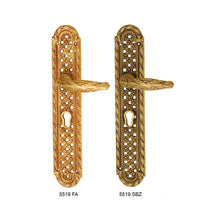 将图片加载到图库查看器，LIBRA Solid Brass Lever Handle on Plate 5519

