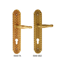 将图片加载到图库查看器，LIBRA Solid Brass Lever Handle on Plate 5948

