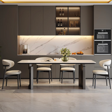 Muatkan imej ke dalam penonton Galeri, Archibald Dual Leg Design Sintered Stone Dining Table
