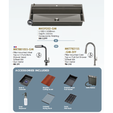 Muatkan imej ke dalam penonton Galeri, MOCHA Honeycomb Multifunctional Kitchen Sink
