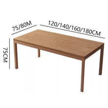 Muatkan imej ke dalam penonton Galeri, Ines Pure Solid Wood Dining Table 1.2m to 1.8m
