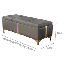 Load image into Gallery viewer, Poppy Gold Lining Storage Bench
