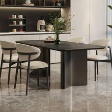 将图片加载到图库查看器，Arron Sintered Stone Full Support Base Dining Table
