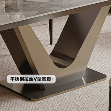 Load image into Gallery viewer, Lucas Modern Sintered Stone Top With V Shape Base Dining Table
