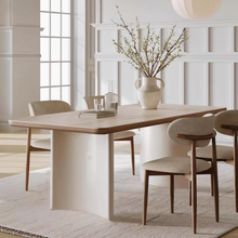 将图片加载到图库查看器，Rebekah Nordic French Rock Slab Dining Table
