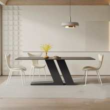 Muatkan imej ke dalam penonton Galeri, Marwa Z Design Leg Sintered Stone Dining Table
