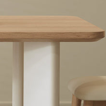 Load image into Gallery viewer, Hayden Solid Wood With Trendy Cream Leg Dining Table
