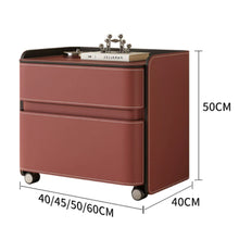 Load image into Gallery viewer, Hilario Soft Padding Leather Bedside Table With Wheels
