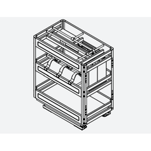 Muatkan imej ke dalam penonton Galeri, MIRAI Luxury 3 Tier Stainless Steel Multi-Function Pull Out Basket
