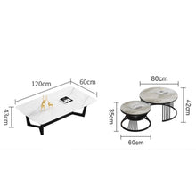 Muatkan imej ke dalam penonton Galeri, Cain Leather Sofa Coffee Table Office Lounge Furniture
