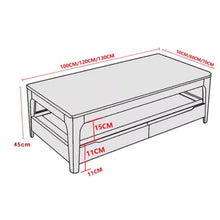 Muatkan imej ke dalam penonton Galeri, Callahan Solid Wood Modern Coffee Table
