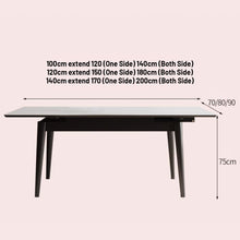 Muatkan imej ke dalam penonton Galeri, Troy White Slate Extendable Dining 1.2m to 2m
