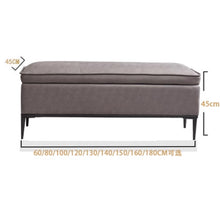 Load image into Gallery viewer, Stone Wash Free PU Leather Storage Bench
