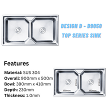 Load image into Gallery viewer, LEVANZO Double &amp; Triple Top Series Sink
