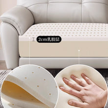 Muatkan imej ke dalam penonton Galeri, Tapia Cowhide Leather Curve Side Arm Latex Sofa
