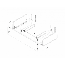 将图片加载到图库查看器，BLUM MERIVOBOX Height Drawer Combo SU4
