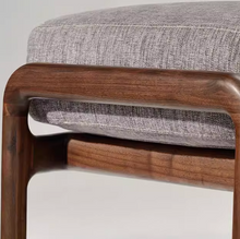 Load image into Gallery viewer, Zaid Luxury Wood Fabric Long Bench
