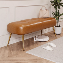 将图片加载到图库查看器，Milan Fashion Oil Wax Leather Bench
