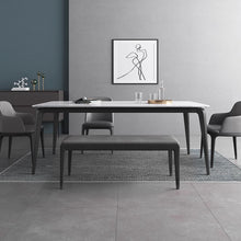 Muatkan imej ke dalam penonton Galeri, Torres Sintered Stone Slate Designer Slim Leg Dining Table 1.4m to 1.8m
