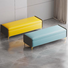 Muatkan imej ke dalam penonton Galeri, Cain Luxury Gold Legs Designer Storage Bench
