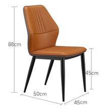 将图片加载到图库查看器，Fields Line Back Rest PU Leather Dining Chair
