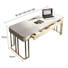 将图片加载到图库查看器，Kelly Slate Designer Study Work Desk With 3 Drawers Cabinet
