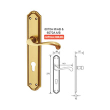 将图片加载到图库查看器，IRANZO Solid Brass Lever Handle On Plate 6070A
