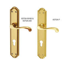 将图片加载到图库查看器，IRANZO Solid Brass Lever Handle On Plate 6070A

