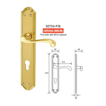 将图片加载到图库查看器，IRANZO Solid Brass Lever Handle On Plate 6070A
