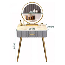 Muatkan imej ke dalam penonton Galeri, Oliwia Solid Wood Japanese Modern Dressing Table Set 0.8m to 1m
