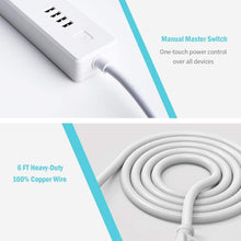 Muatkan imej ke dalam penonton Galeri, Meross Smart Wi-Fi Power Strip 3/4AC + 4 USB port
