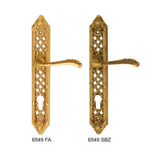 将图片加载到图库查看器，LIBRA Solid Brass Lever Handle on Plate 6549

