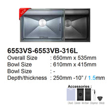 Muatkan imej ke dalam penonton Galeri, LEVANZO 316L Series Handmade Kitchen Sink
