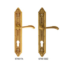 将图片加载到图库查看器，LIBRA Solid Brass Lever Handle on Plate 6749
