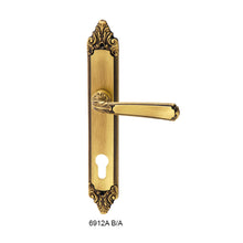 将图片加载到图库查看器，IRANZO Solid Brass Lever Handle On Plate 6912A
