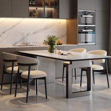 Muatkan imej ke dalam penonton Galeri, Archibald Dual Leg Design Sintered Stone Dining Table
